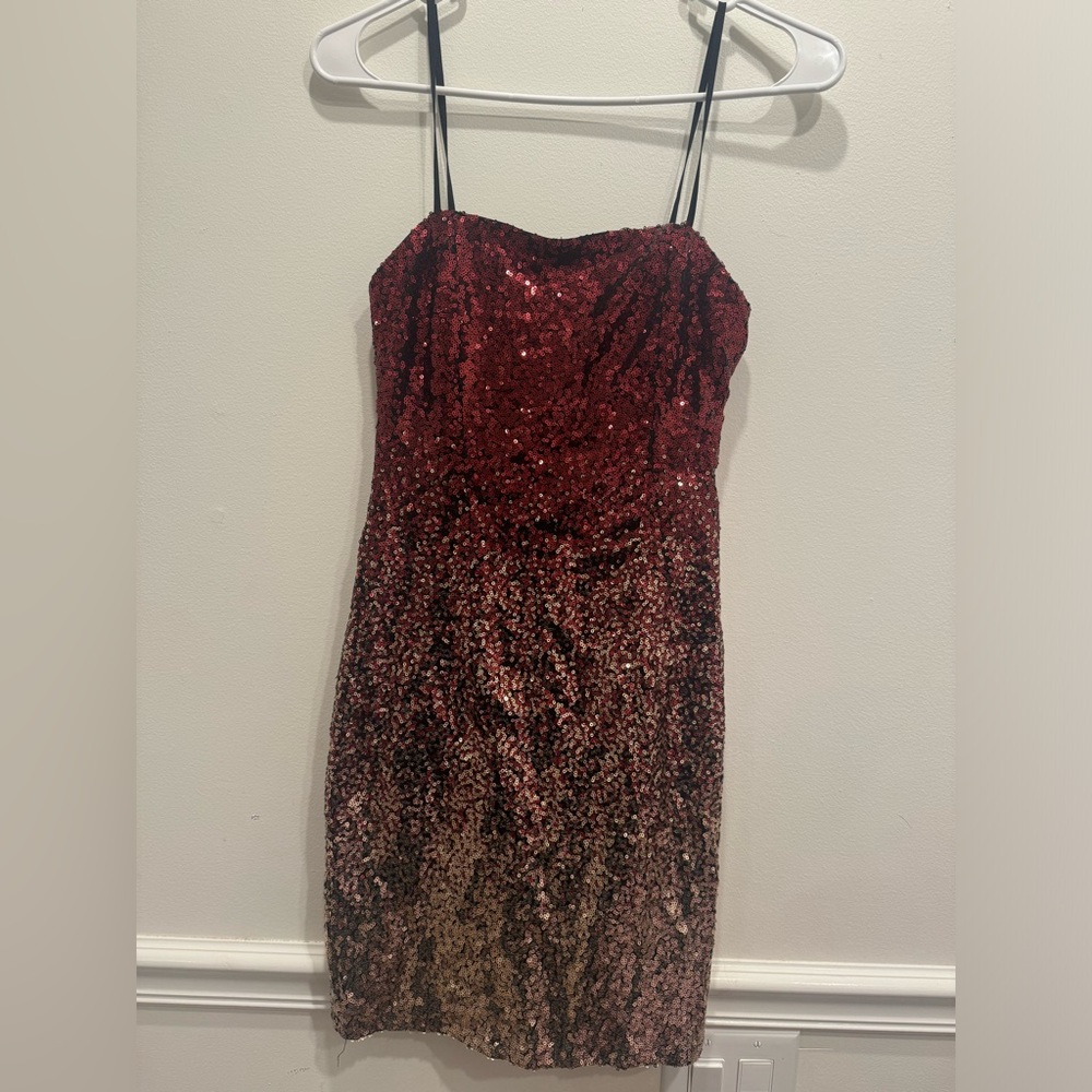 fashion nova dress red sparkle sequin
